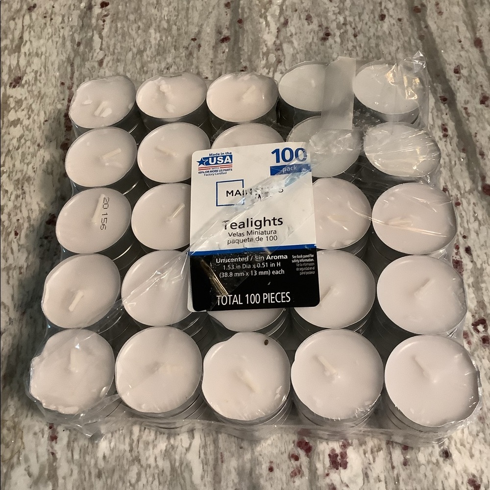 100 tealight candles.  NWOT